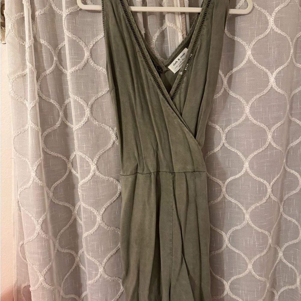 Anthropologie Olive Green Sleeveless romper
